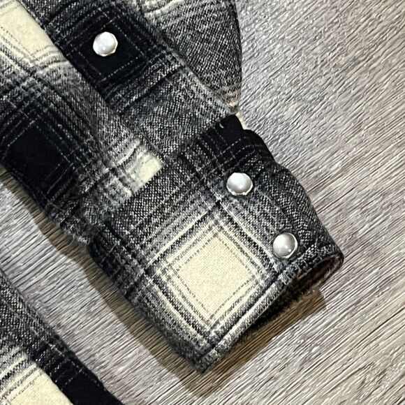 Vintage 70s Pendleton High Grade Western Wear Wool Snap USA Plaid - Men's Large - Picture 3 of 9